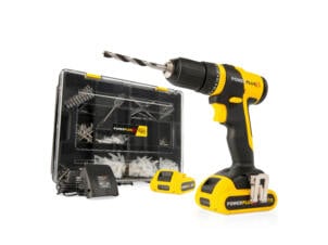 Powerplus POWXB10060 perceuse à percussion sans fil 20V + 2 batteries et accessoires