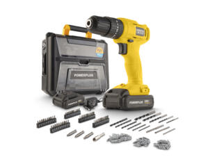 Powerplus POWXBOX004 perceuse-visseuse à percussion sans fil 20V Li-Ion avec 2 batteries + chargeur + 158 accessoires