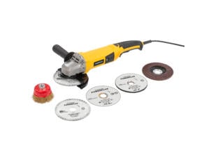 Powerplus POWXBOX015 haakse slijper 1200W 125mm + 5 accessoires