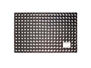 Paillasson caillebotis caoutchouc 50x80 cm noir