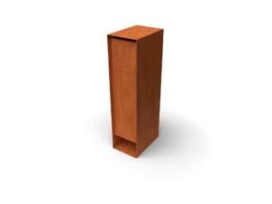 Geroba Pakun boîte aux lettres pour colis acier corten rouille