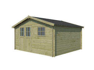 Gardenas Palermo XL abri de jardin en bois 415x385x248 cm chalet imprégné protection anticondensation