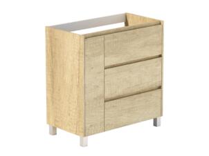 Aquatrends Palm meuble lavabo 80cm 1 porte + 3 tiroirs chêne clair