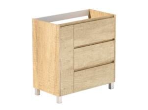 Aquatrends Palm meuble lavabo 80cm 1 porte + 3 tiroirs chêne clair