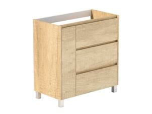Aquatrends Palm meuble lavabo 80cm 1 porte + 3 tiroirs chêne clair
