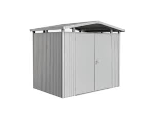 Biohort Panorama P2 tuinhuis 273x198x227 cm met dubbele deur metaal zilver metallic
