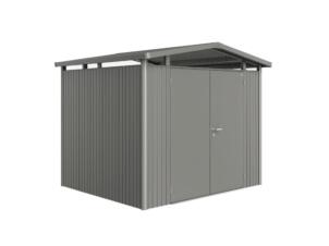 Biohort Panorama P3 abri de jardin 273x238x227 cm métal porte double gris quartz métallique