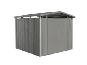 Biohort Panorama P4 abri de jardin 273x278x227 cm métal porte double gris quartz métallique