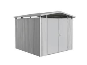 Biohort Panorama P4 tuinhuis 273x278x227 cm met dubbele deur metaal zilver metallic