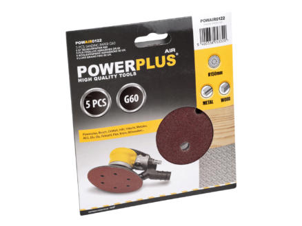 Powerplus Air Papier abrasif 150 G60 5 pièces POWAIR0122 1