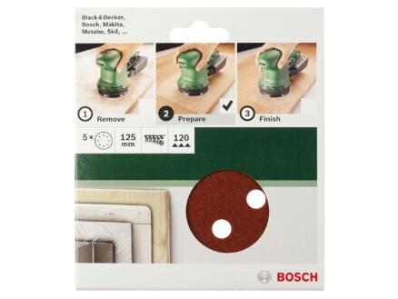 Bosch Papier abrasif G120 125mm 1