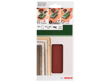 Bosch Papier abrasif G120 185x93 mm 1