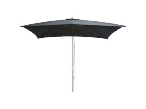 Parasol avec mât en bois 200x300 cm anthracite