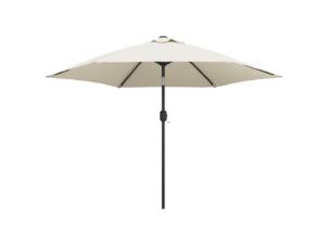Parasol déportté avec éclairage LED 3m blanc sable
