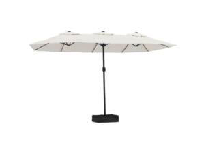 Parasol dubbel 449x265 cm zandwit
