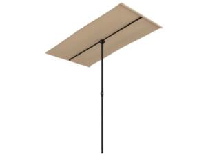 Parasol met aluminium paal 180x110 cm taupe
