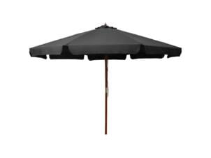 Parasol met houten paal 330cm antraciet