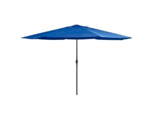 Parasol met metalen paal 390cm azuurblauw