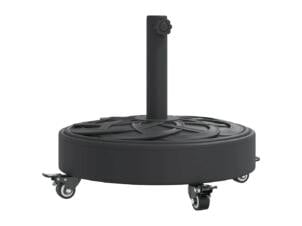 Parasolvoet met wielen voor stok van Ø38/48 mm 27kg rond