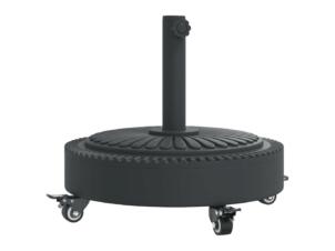 Parasolvoet met wielen voor stok van Ø38/48 mm 27kg rond