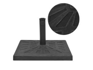 Parasolvoet vierkant 19kg zwart