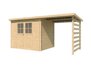 Gardenas Paris II houten tuinhuis 265x205x213 cm + extensie 205cm