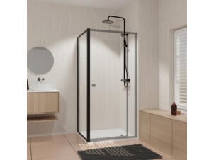 Aurlane Paroi de douche Spot 90x185 cm noir
