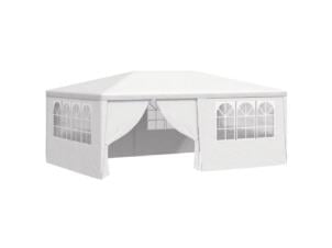 Partytent met zijwanden 90 g/m² 4x6 m wit