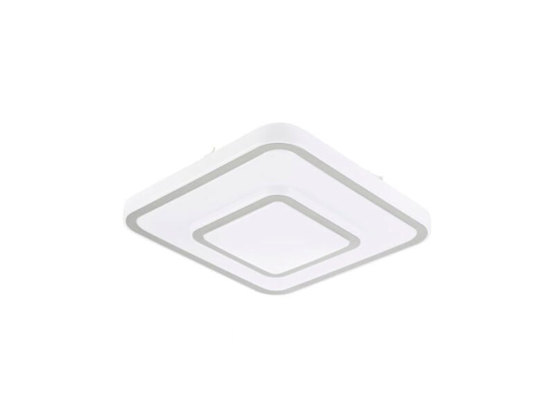 Eglo Pedroza plafonnier LED carré 17W blanc/argent