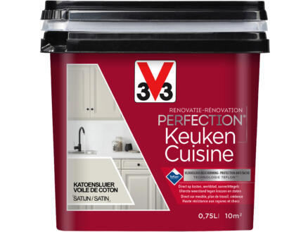 V33 Perfection peinture rénovation cuisine satin 0,75l voile de coton 1