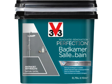 V33 Perfection peinture rénovation salle de bains satin 0,75l anthracite 1