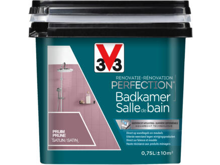 V33 Perfection peinture rénovation salle de bains satin 0,75l prune 1