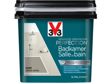 V33 Perfection peinture rénovation salle de bains satin 0,75l taupe 1