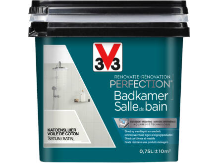 V33 Perfection peinture rénovation salle de bains satin 0,75l voile de coton 1