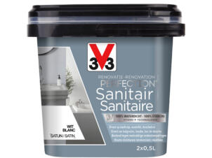 V33 Perfection peinture rénovation sanitaire satin 1l blanc