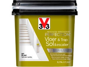 V33 Perfection peinture rénovation sol & escalier satin 0,75l blanc