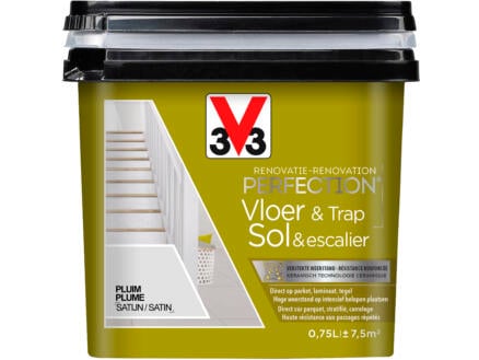 V33 Perfection peinture renovation sol & escalier satin 0,75l plume 1