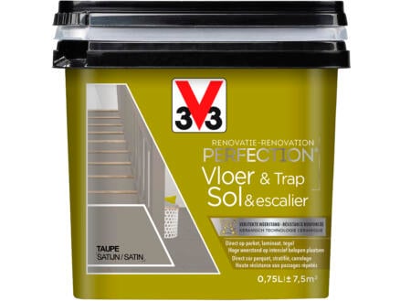 V33 Perfection peinture rénovation sol & escalier satin 0,75l taupe 1