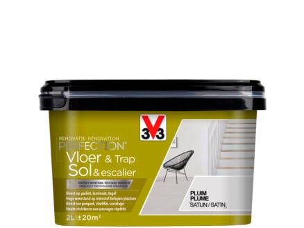 V33 Perfection peinture rénovation sol & escalier satin 2l plume 1