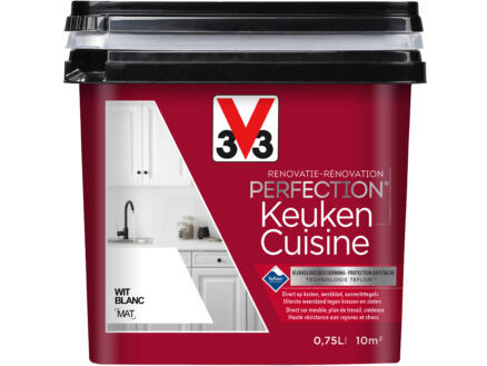 V33 Perfection renovatieverf keuken mat 0,75l wit 1