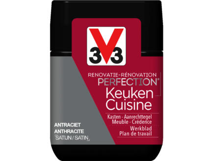 V33 Perfection testeur peinture rénovation cuisine satin 75ml anthracite 1