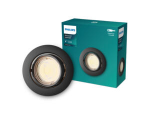 Philips Peridot spot encastrable GU10 7W noir rond