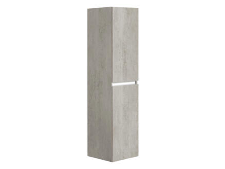 Allibert Pesaro meuble colonne 40cm 2 portes béton clair 1