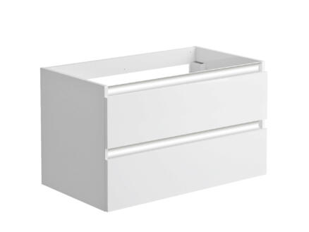 Allibert Pesaro meuble lavabo 80cm 2 tiroirs blanc brillant 1