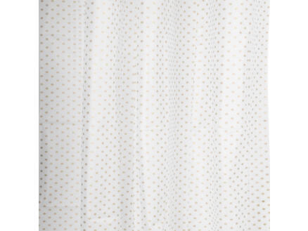 Differnz Peva Dots rideau de douche 180x200 cm or/blanc 1