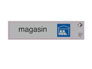 Pictogram magasin 5x20 cm aluminium look
