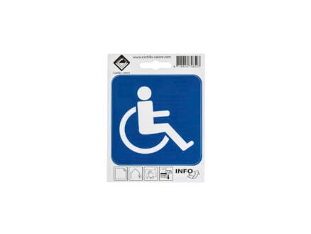 Pictogramme autocollant accès fauteuils roulants 10x10 cm 1