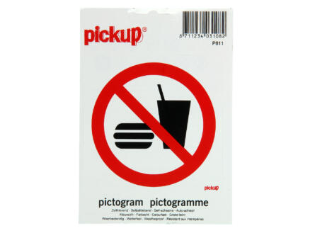 Pictogramme autocollant consommation interdite 10cm 1