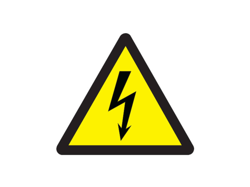 Pictogramme danger électrique 15x15 cm vinyl | Hubo