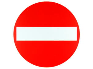 Pictogramme entrée interdite 18cm